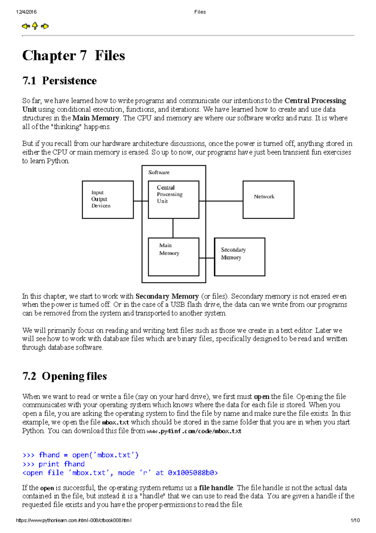 Economics Chp7: Understanding File Handling and Data Persistence - Studocu