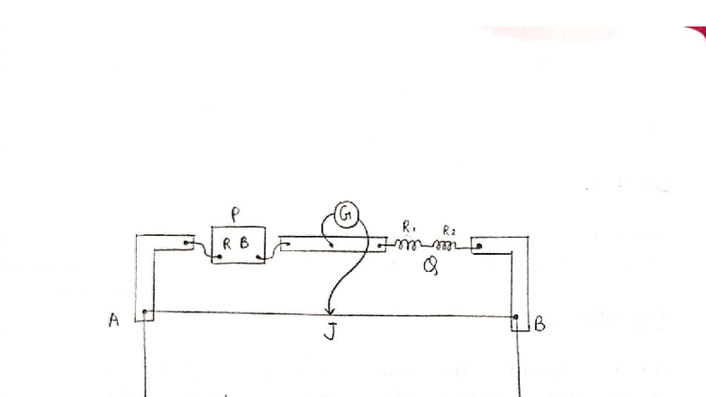 Experiment NO 10 Series Parallel BY Meter Bridge - P G R. R2 RB A J B ...