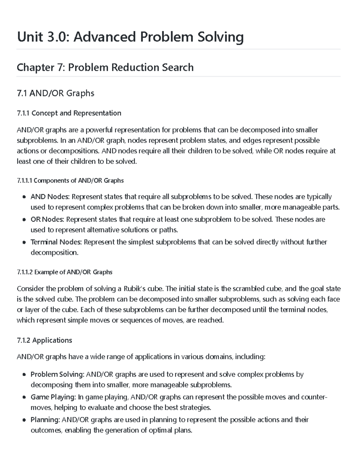 Unit 3: Advanced Problem Solving Techniques in AI - Studocu