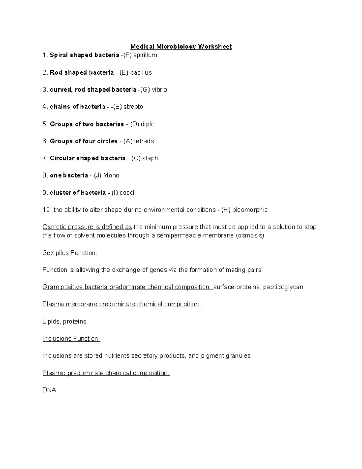 Module 2 Medical Microbiology Worksheet - Medical Microbiology ...