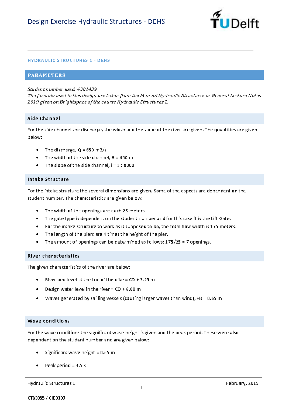 Hydraulic Structures 1 - Phase 1 Functions and Design Requirements ...