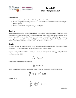 3TP6 - McMaster - Transport Phenomena - Studocu