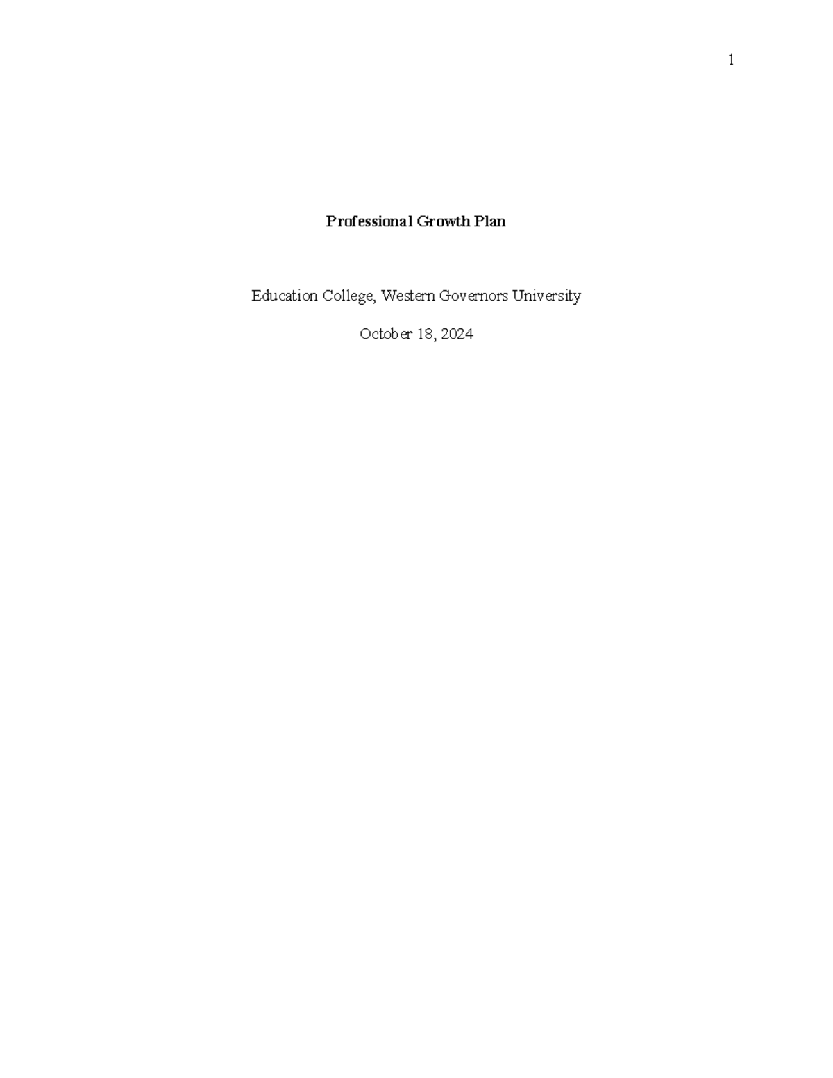 D629 Task 2 - Professional Growth Plan for Teacher Development - Studocu