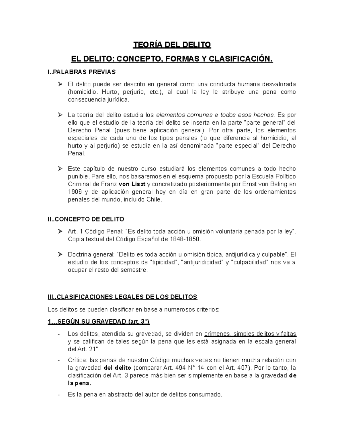 TEORÍA DEL DELITO: CONCEPTO, FORMAS Y CLASIFICACIÓN - DERECHO PENAL ...
