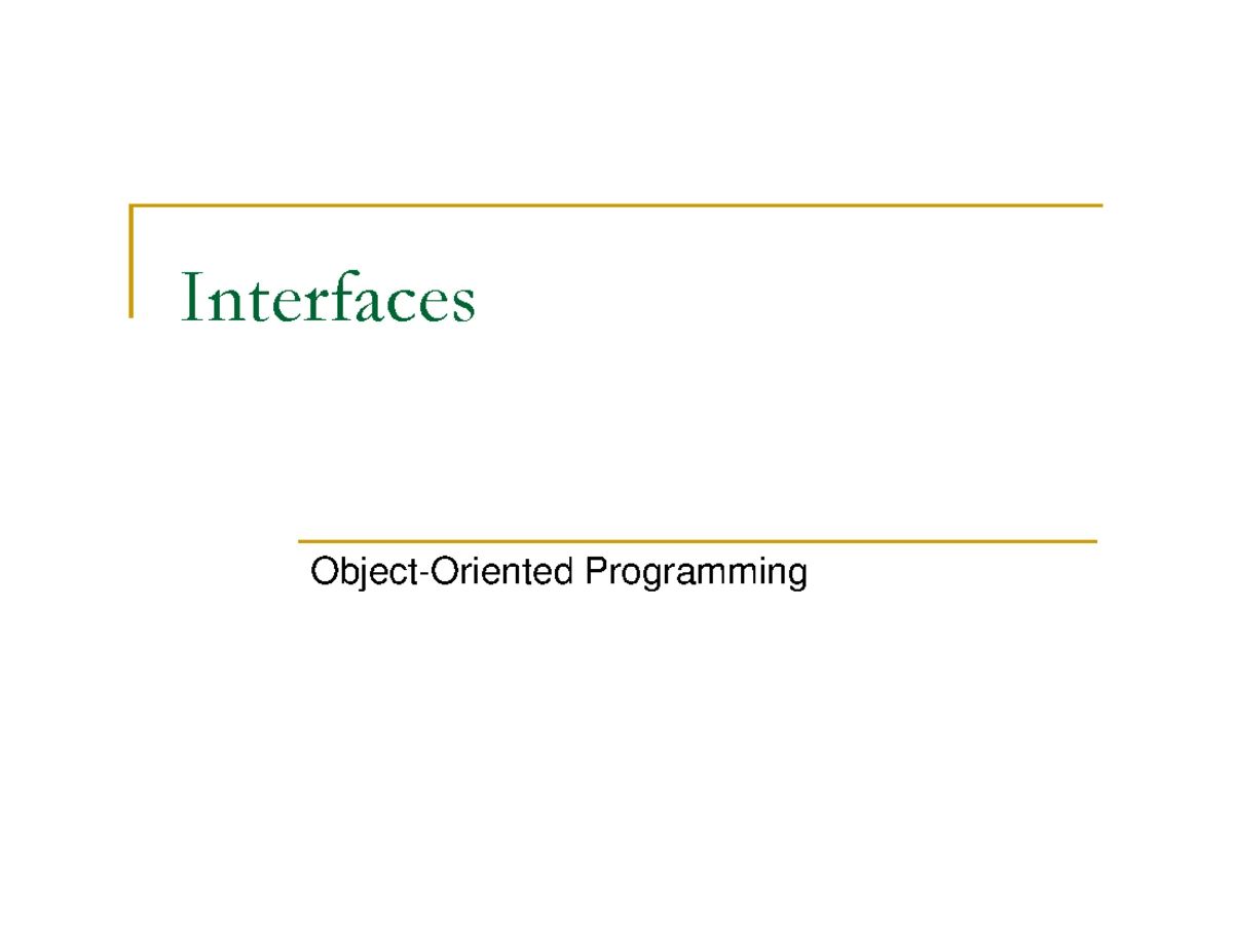 Objects and Classes Programming Outline: Design, Methods, and ...