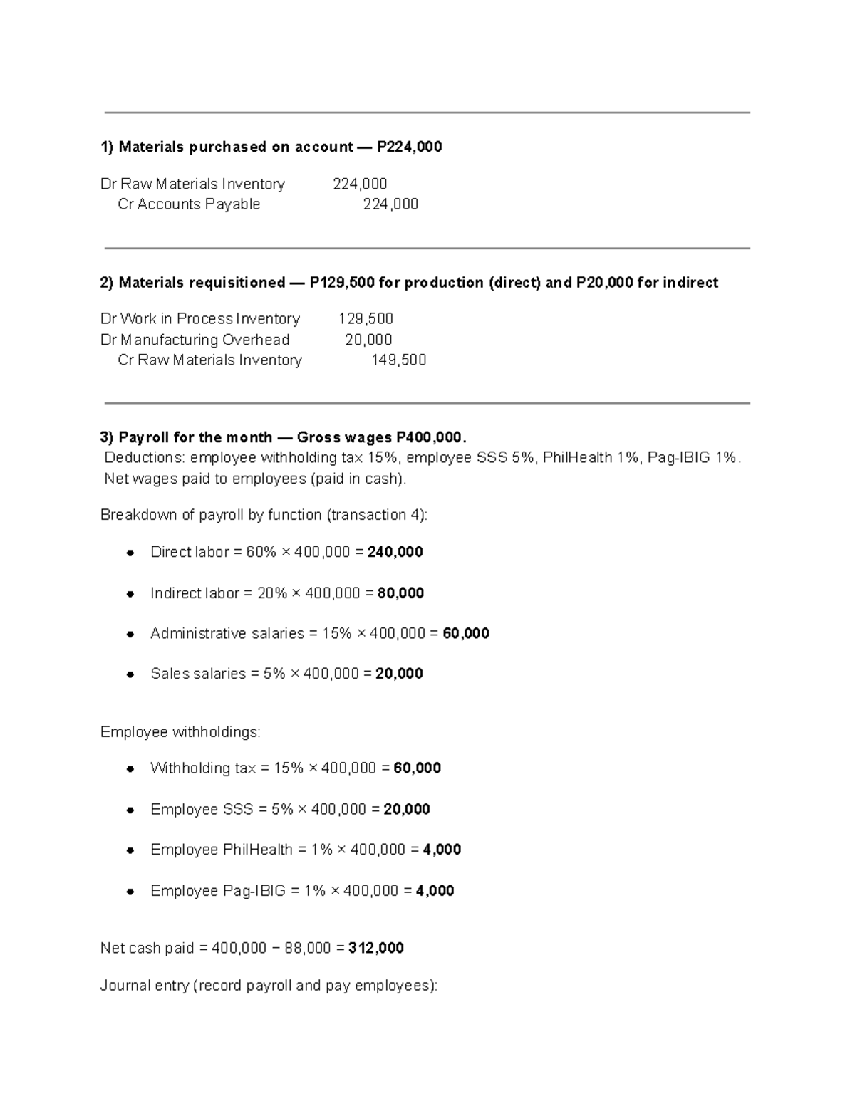 Prof. Elec Problem 4 - Accountancy: Journal Entries & Payroll Analysis ...