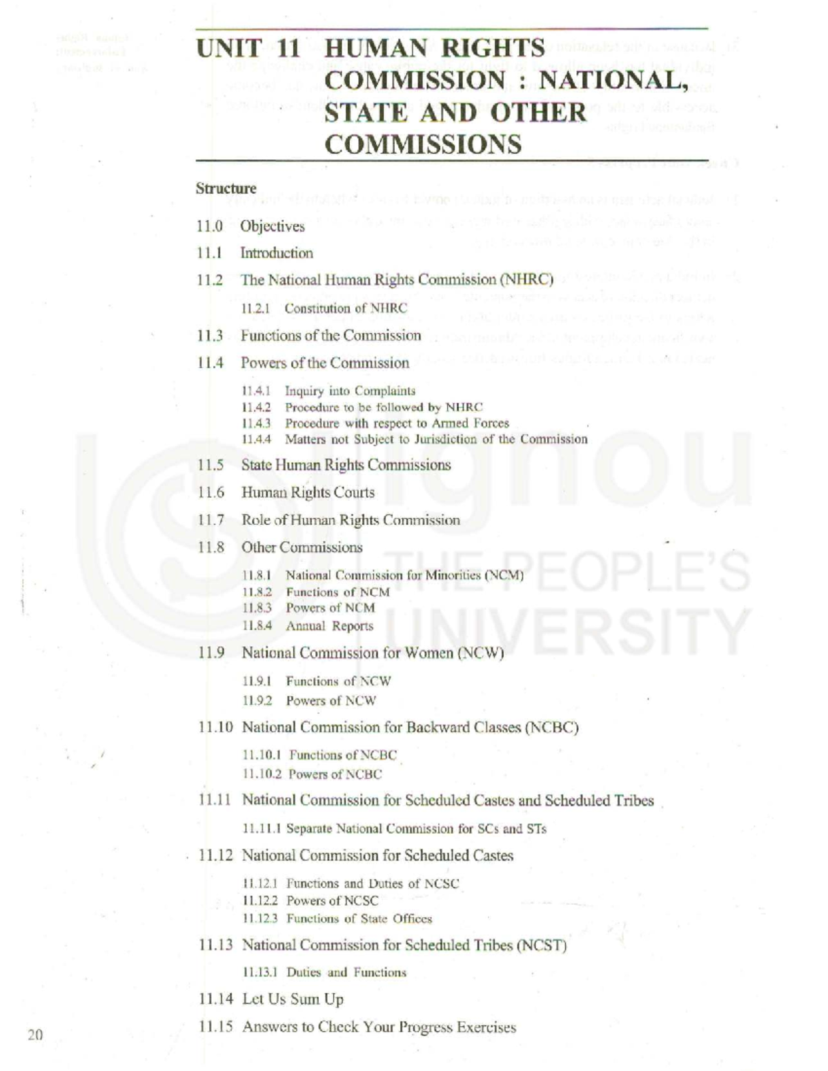 NHRC 11: Human Rights Commissions - Structure, Functions & Powers - Studocu