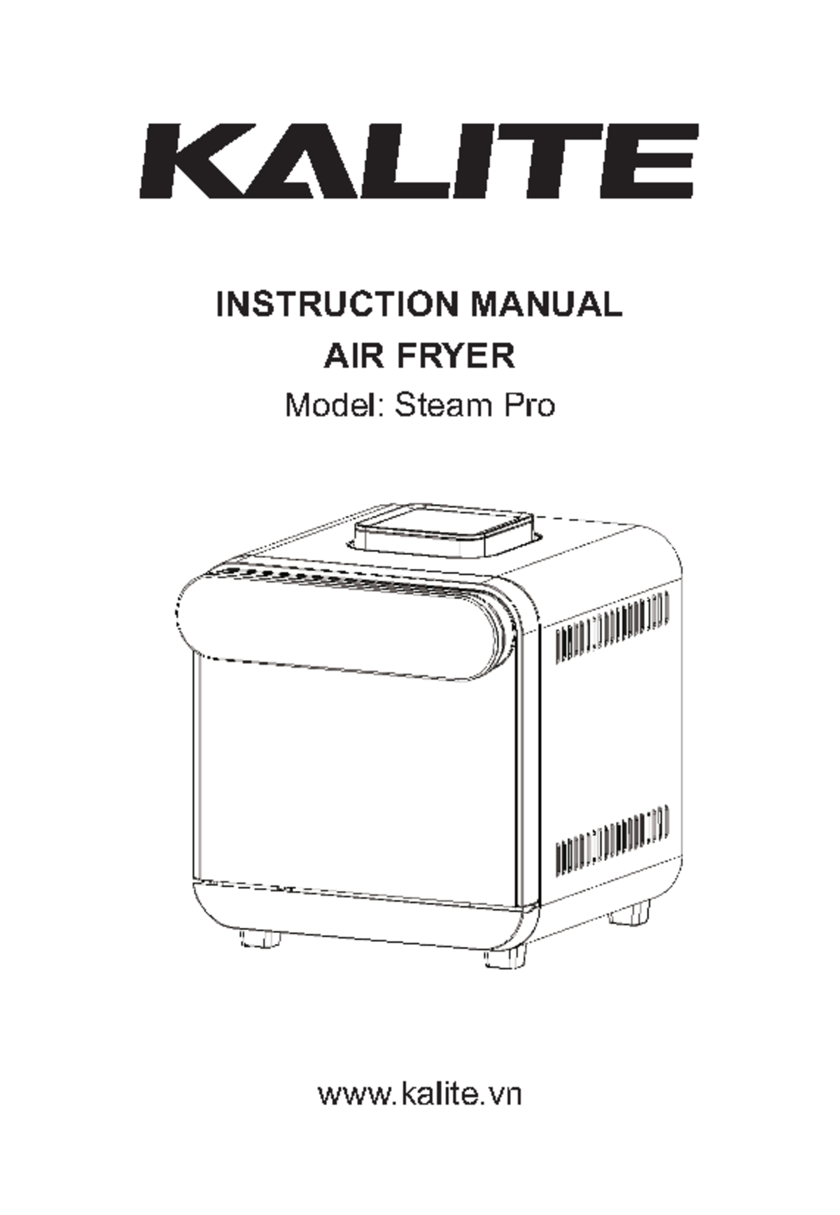 HDSD Air Fryer Model Steam Pro - Instruction Manual Overview - Studocu