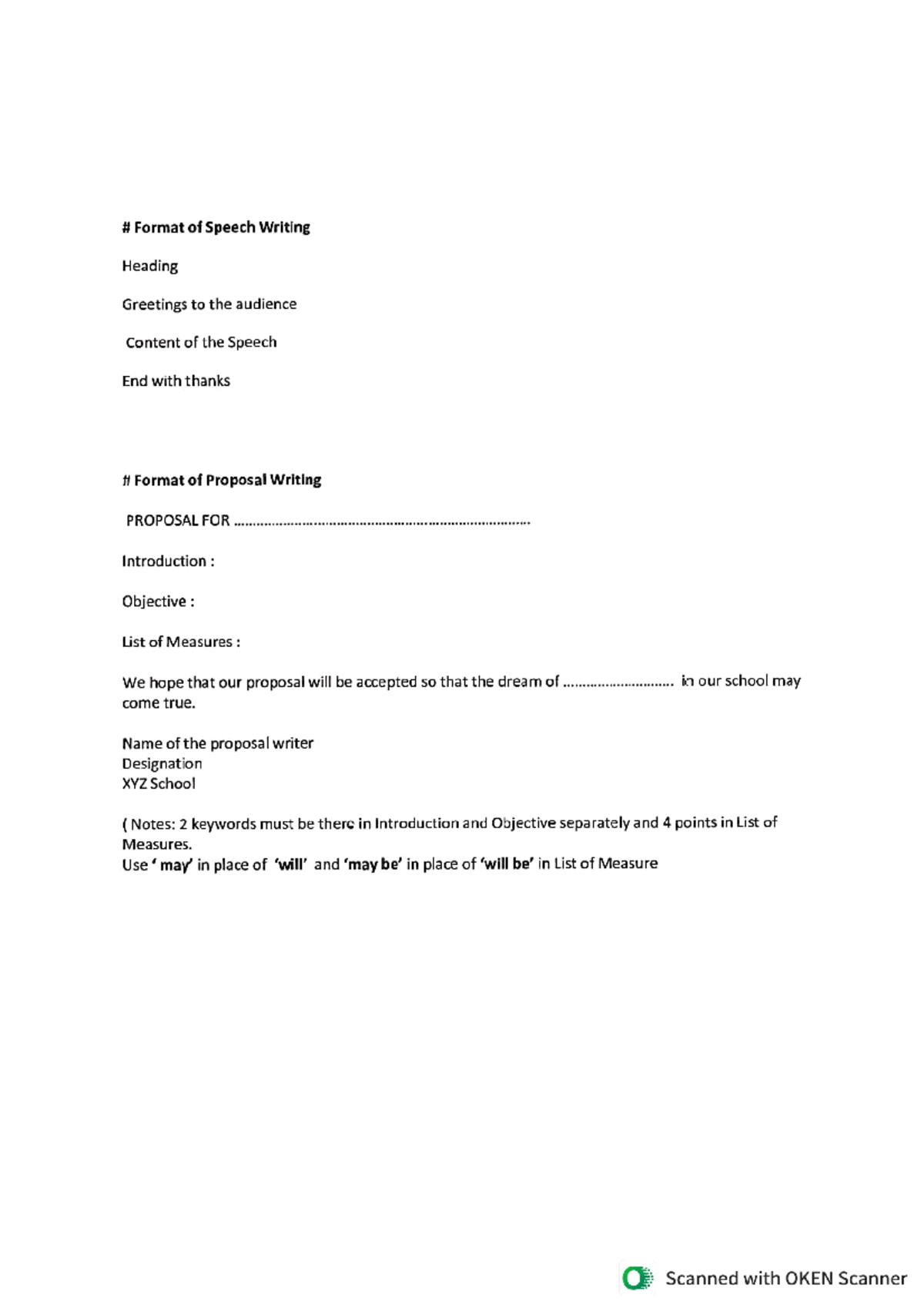 Directed writing formats - Format of Speech Writing Heading Greetings ...