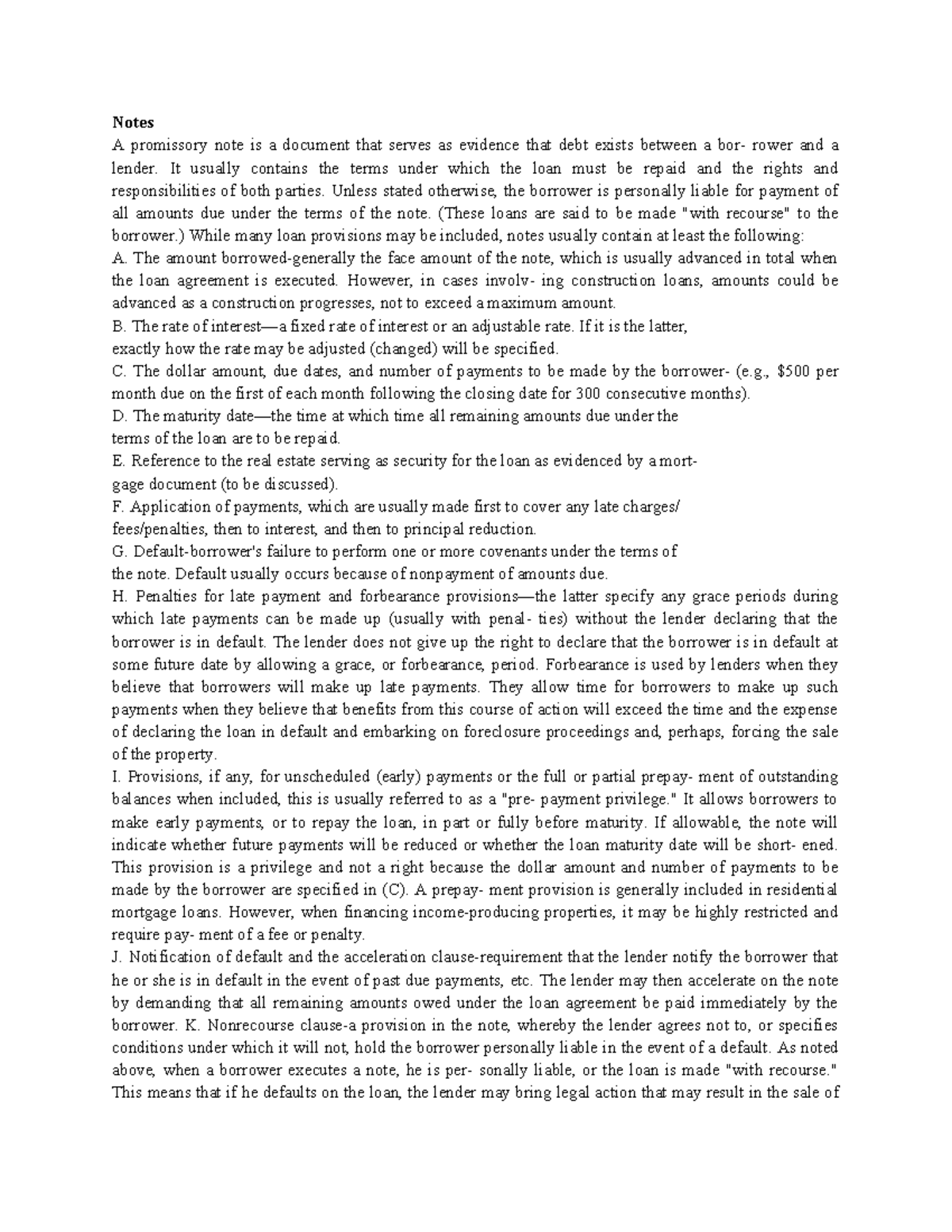 Promissory Note and Mortgage Fundamentals: Key Concepts and Provisions ...