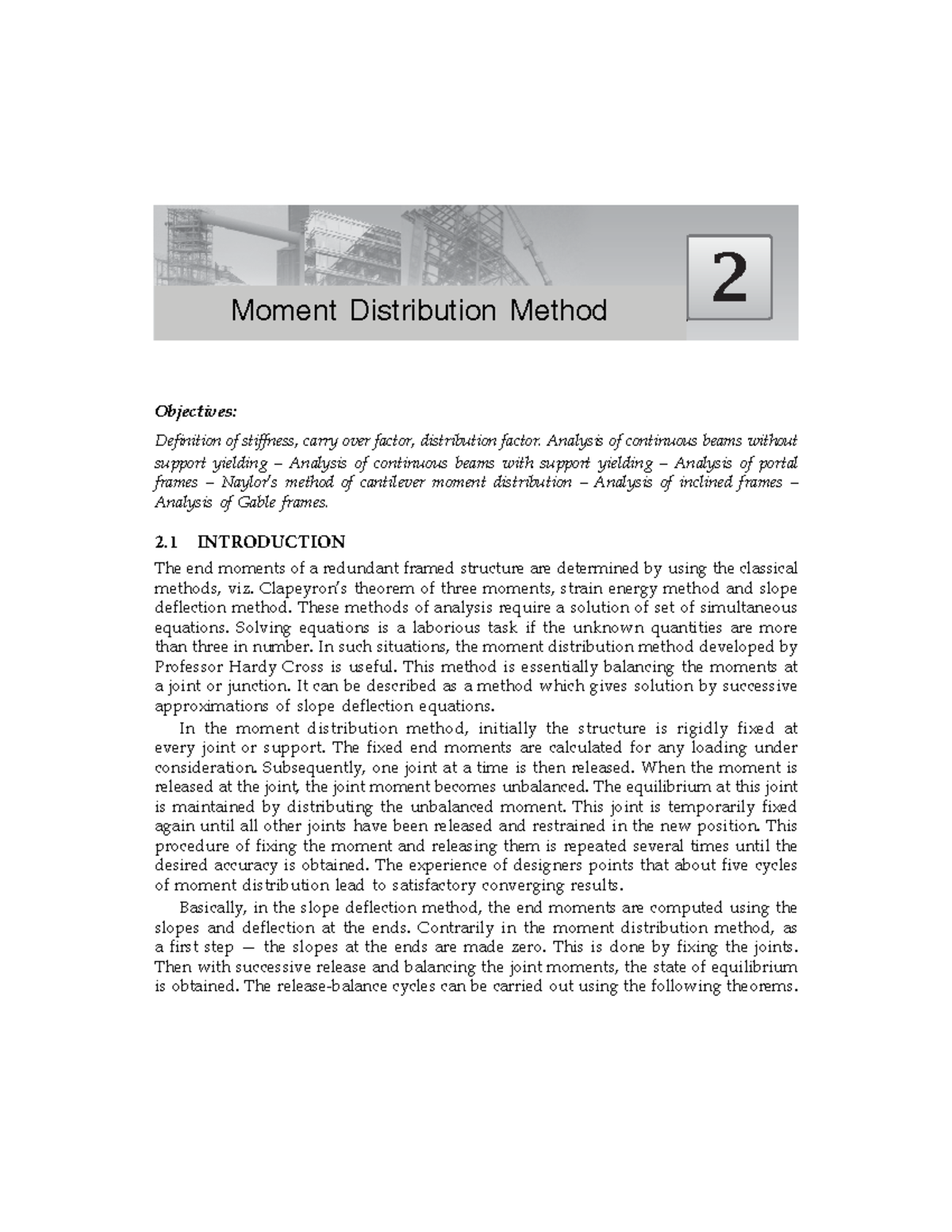 115 Sample Chapter - Moment Distribution Method Analysis Notes - Studocu