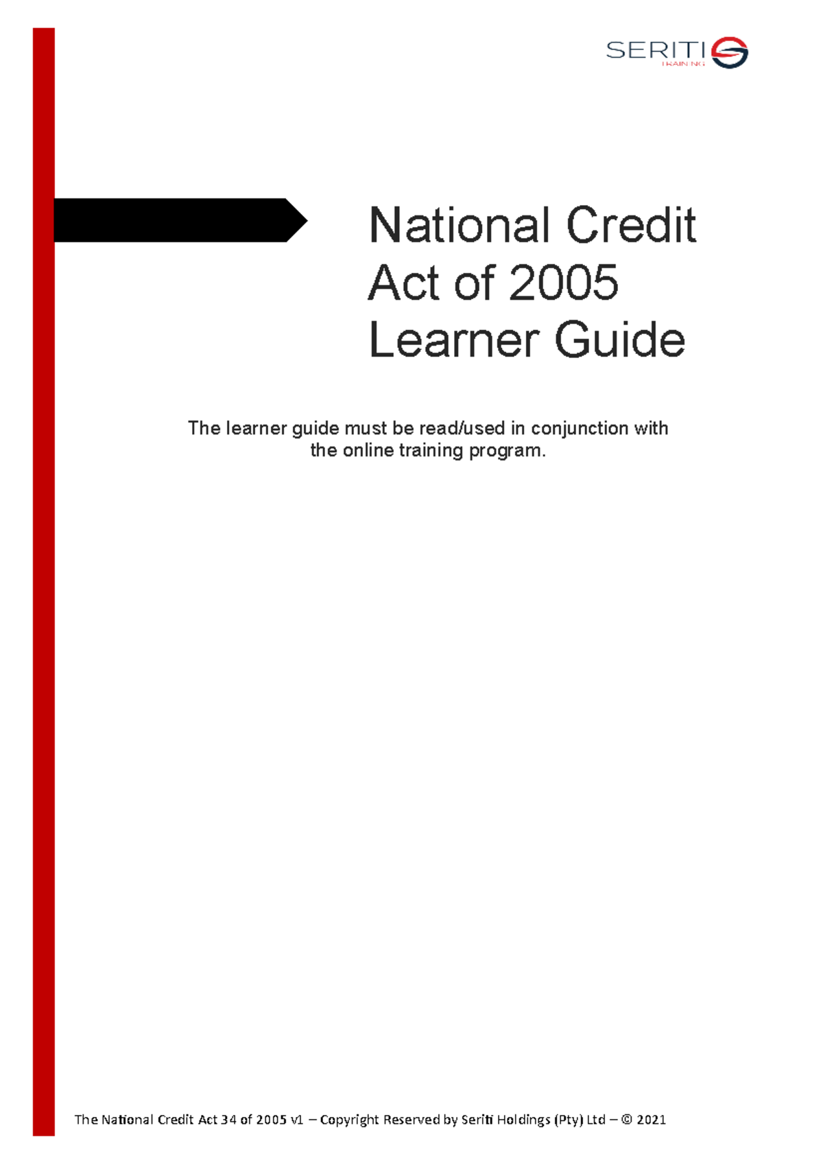 NCA 34 of 2005 Learner Guide: Training Material Overview - Studocu