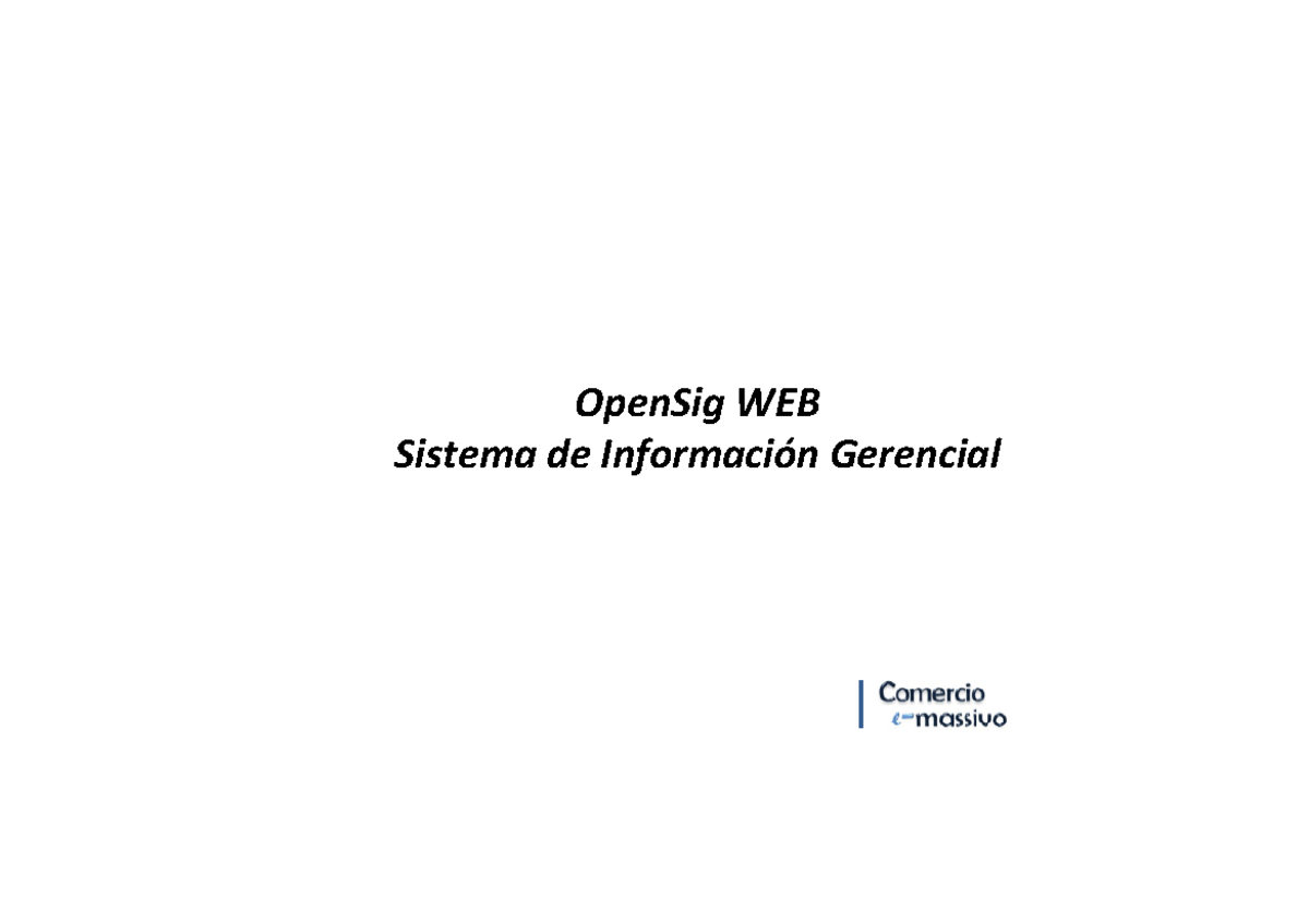 Guía de Instalación y Operación de OpenSig WEB (SIGWEB) - Studocu