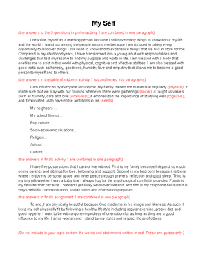 UTS FULL Example OF Final Requirement - ARELLANO UNIVERSITY 2600 ...