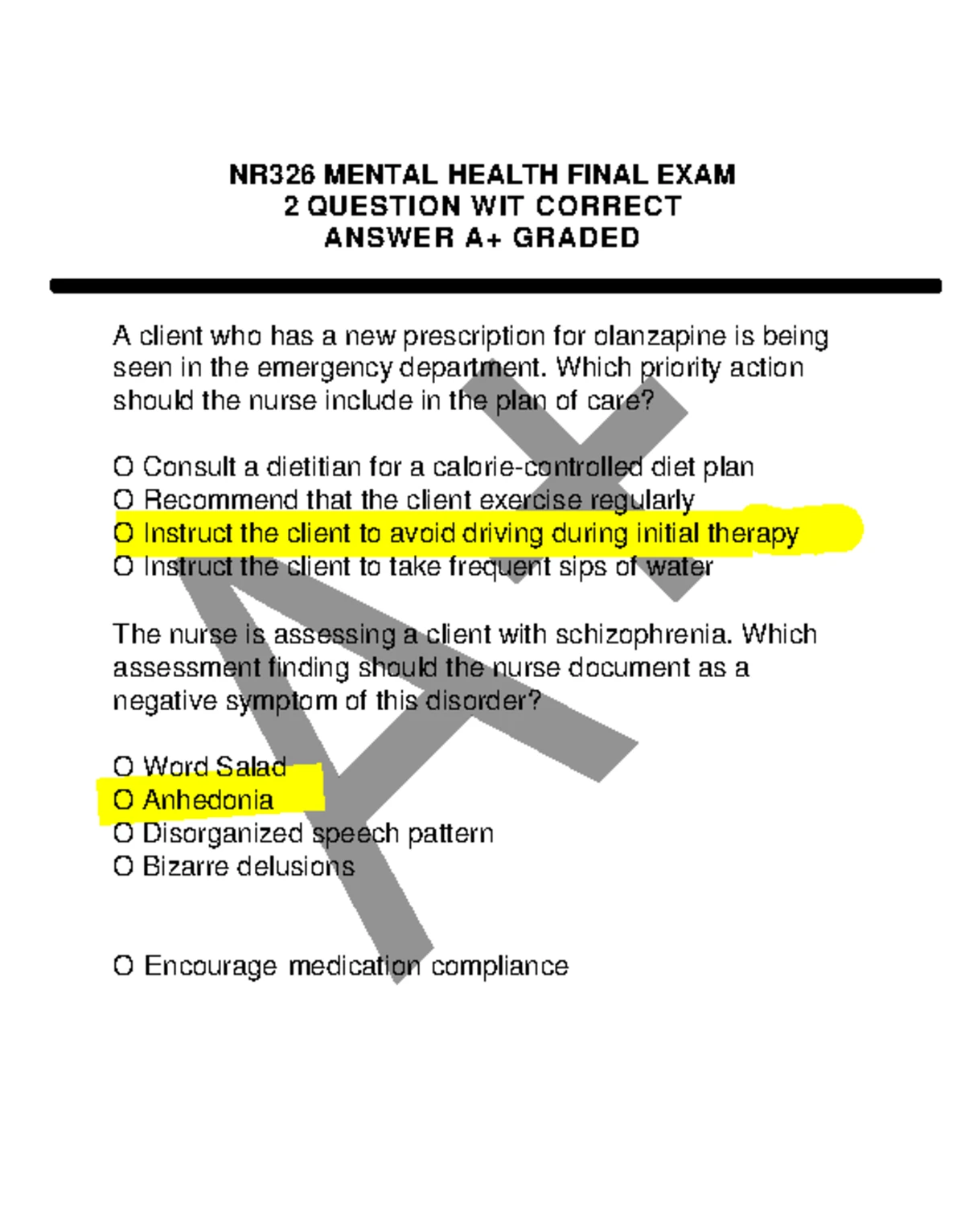 LCDC Practice Exam Questions & Correct Answers for Review - Studocu
