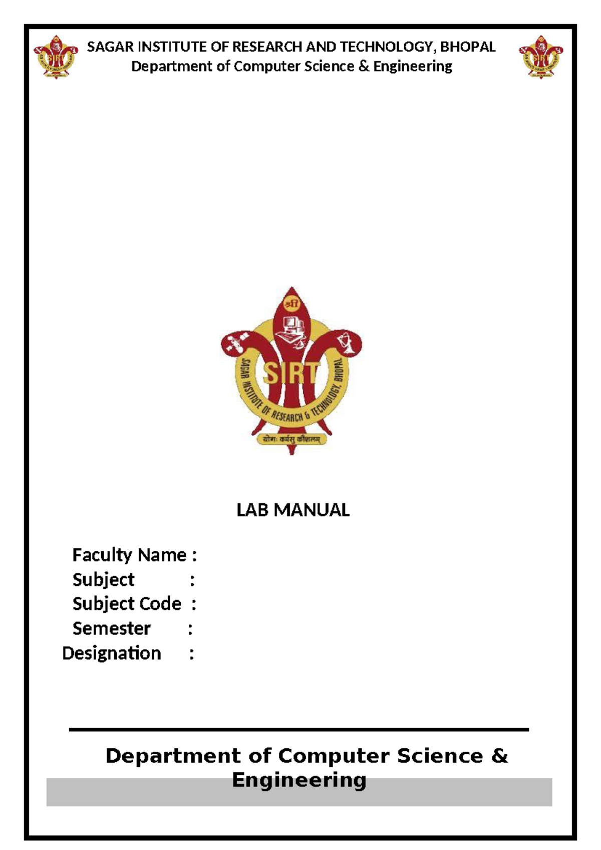 CS-606 Lab Manual: Software Development Skills and Project Metrics ...