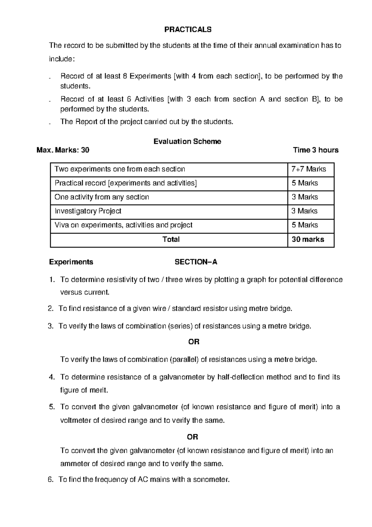 12th Physics Practicals (2025-26): Experiments & Activities Guide - Studocu