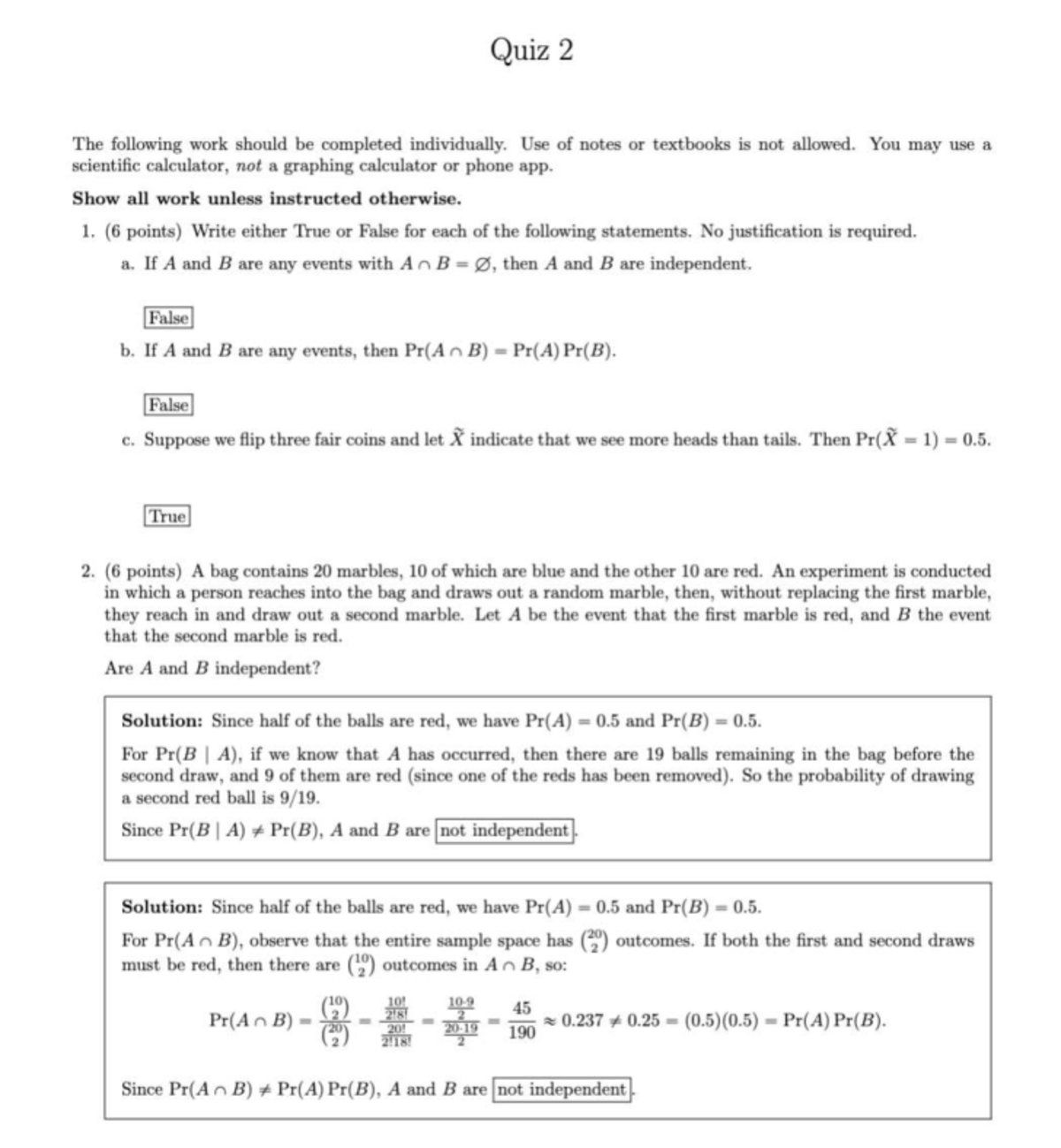 Quiz 2 Solutions for 2025/2026 - Studocu