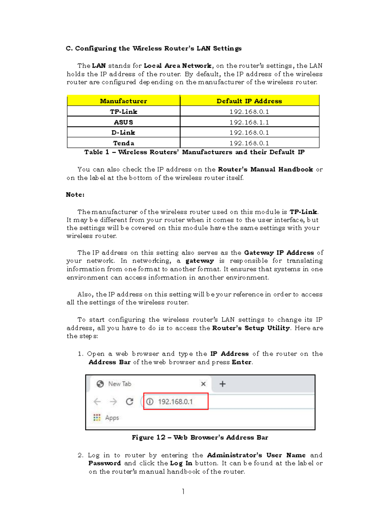 Module 8: Configuring Wireless Router LAN & WAN Settings G11 W6 7 - Studocu