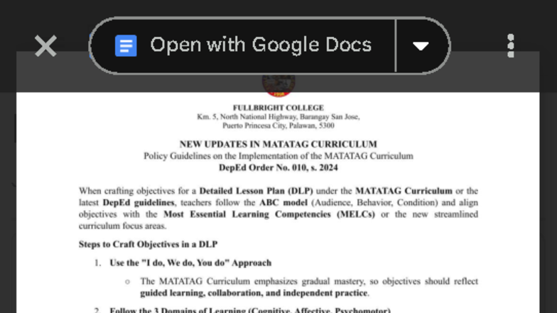Matatag Curriculum Guidelines for DLP Objectives (EVIO_CADLIT) - Studocu