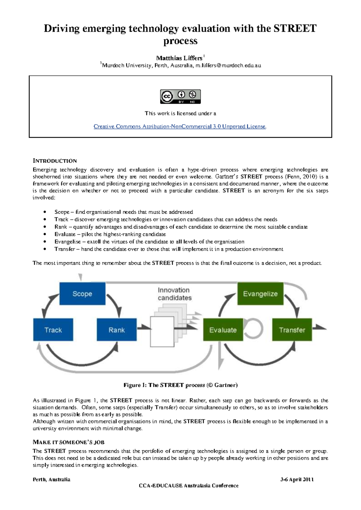 Gartner STREET Process: Evaluating Emerging Tech - CCA-EDUCAUSE 2011 ...