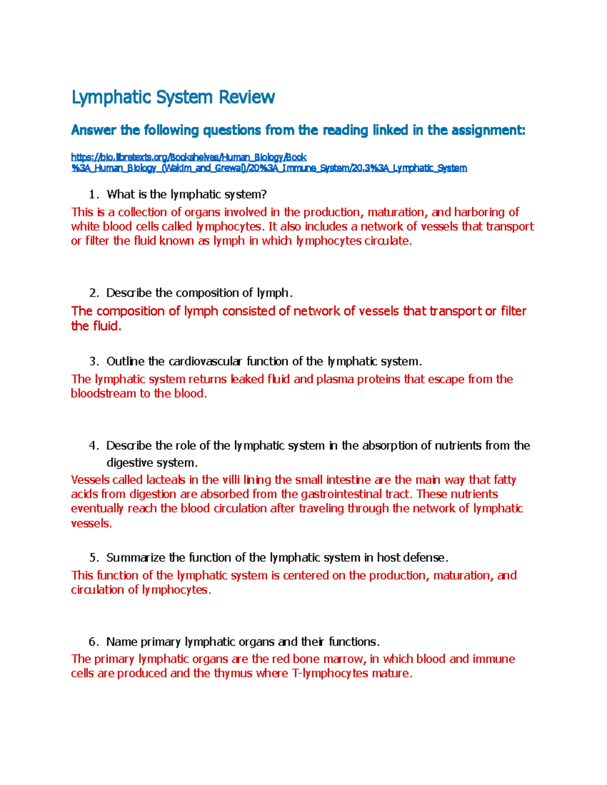 Lymphatic System Overview: Chapter 23 Study Notes - Studocu