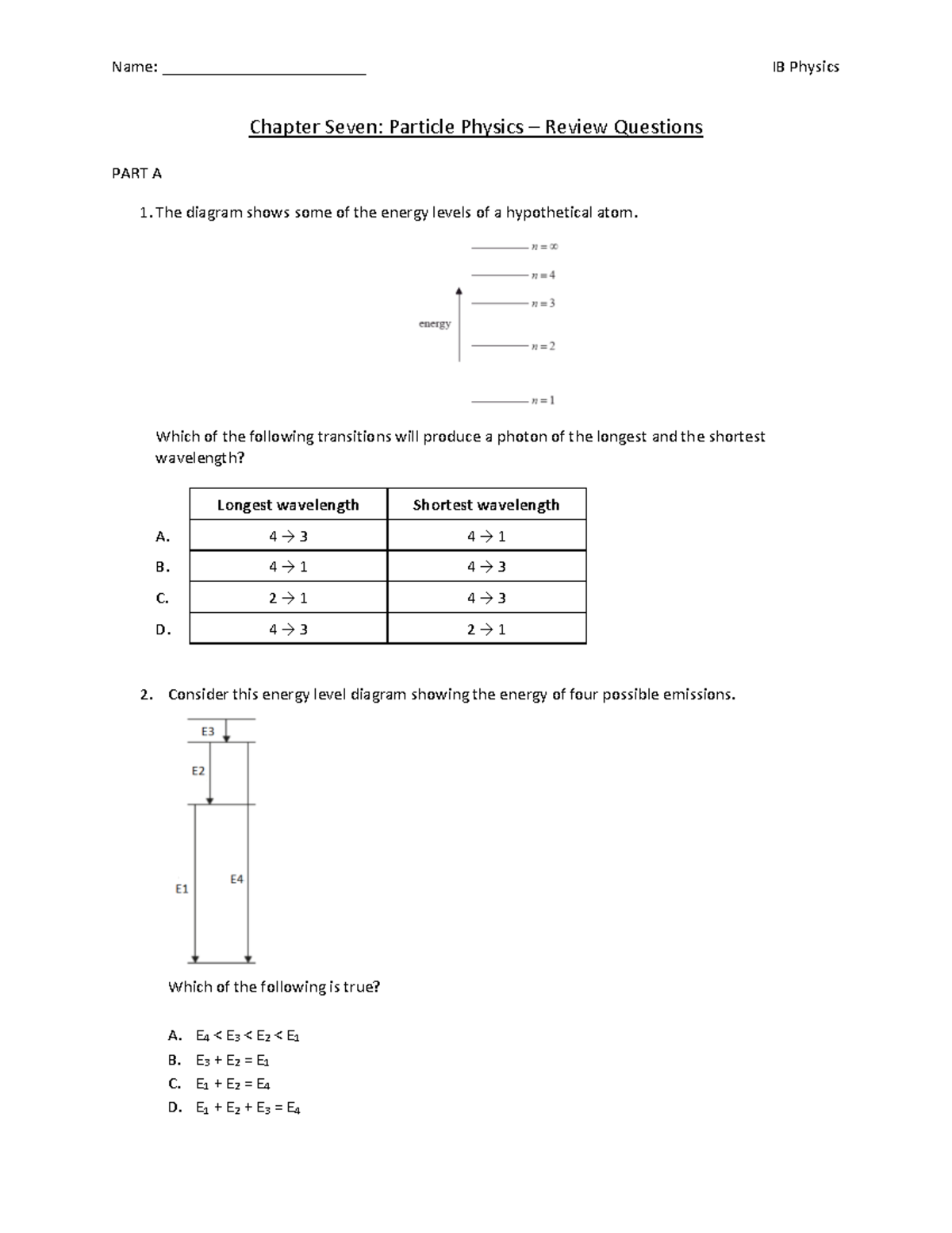 7. Review Questions - Particle Physics - Atomic Physics Study - Studocu