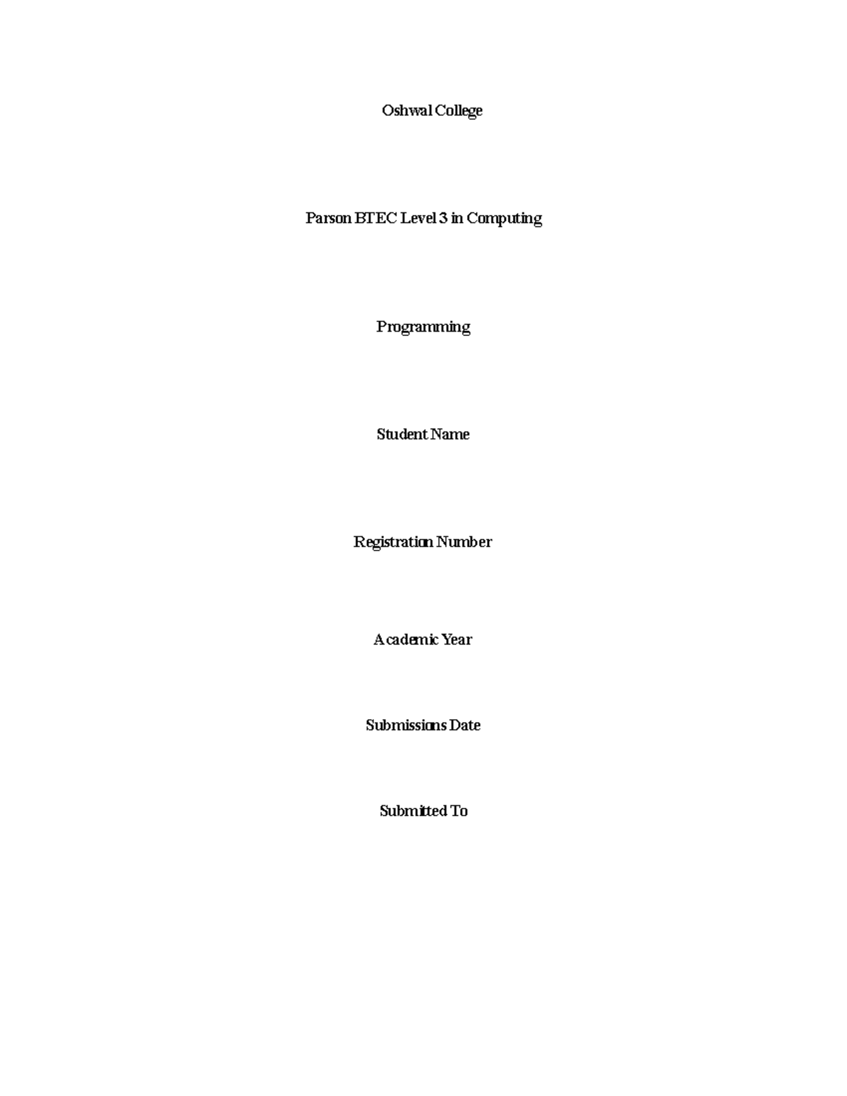 BTEC Level 3 Computing: Programming Principles & Software Design Guide ...