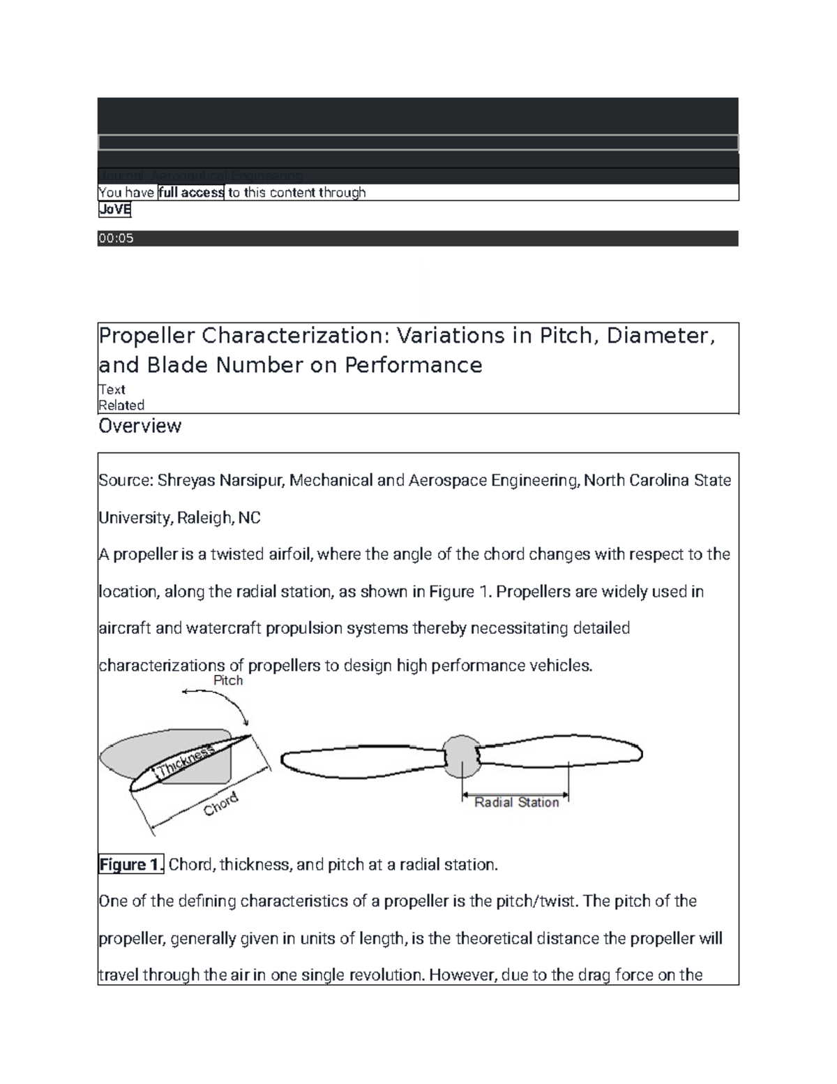Journal: Propeller Characterization in Aeronautical Engineering - Studocu