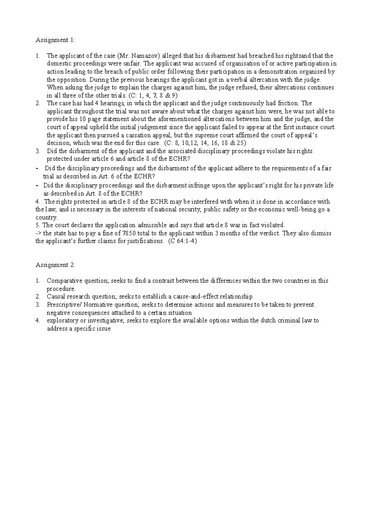 LLS - Skills Week 4 - Assignment 4: Disbarment Case Analysis - Studeersnel