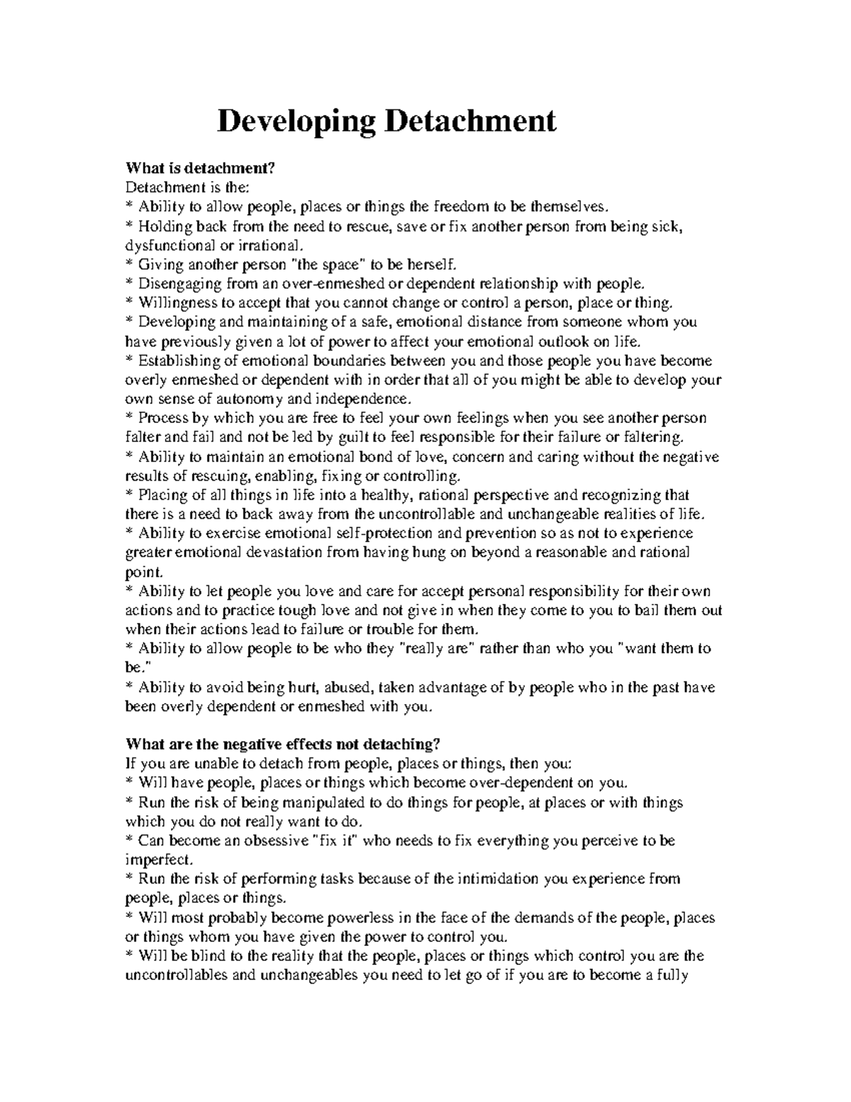 Developing Detachment: Understanding Emotional Boundaries and Control ...