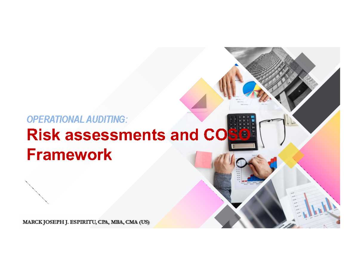 Chapter 3: Risk Assessments & COSO Framework (OPERATIONAL AUDITING ...