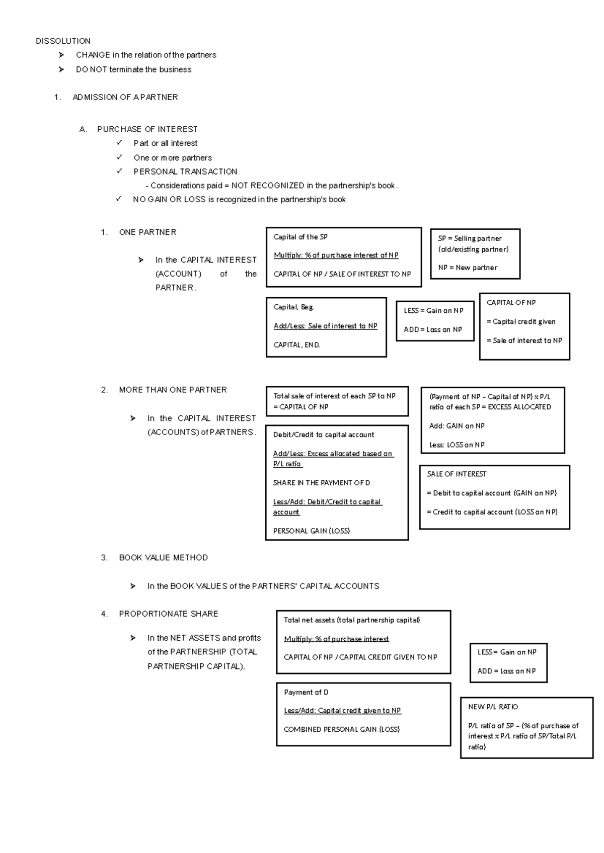 Partnership Dissolution & Liquidation Concepts (ACC 201) - Studocu