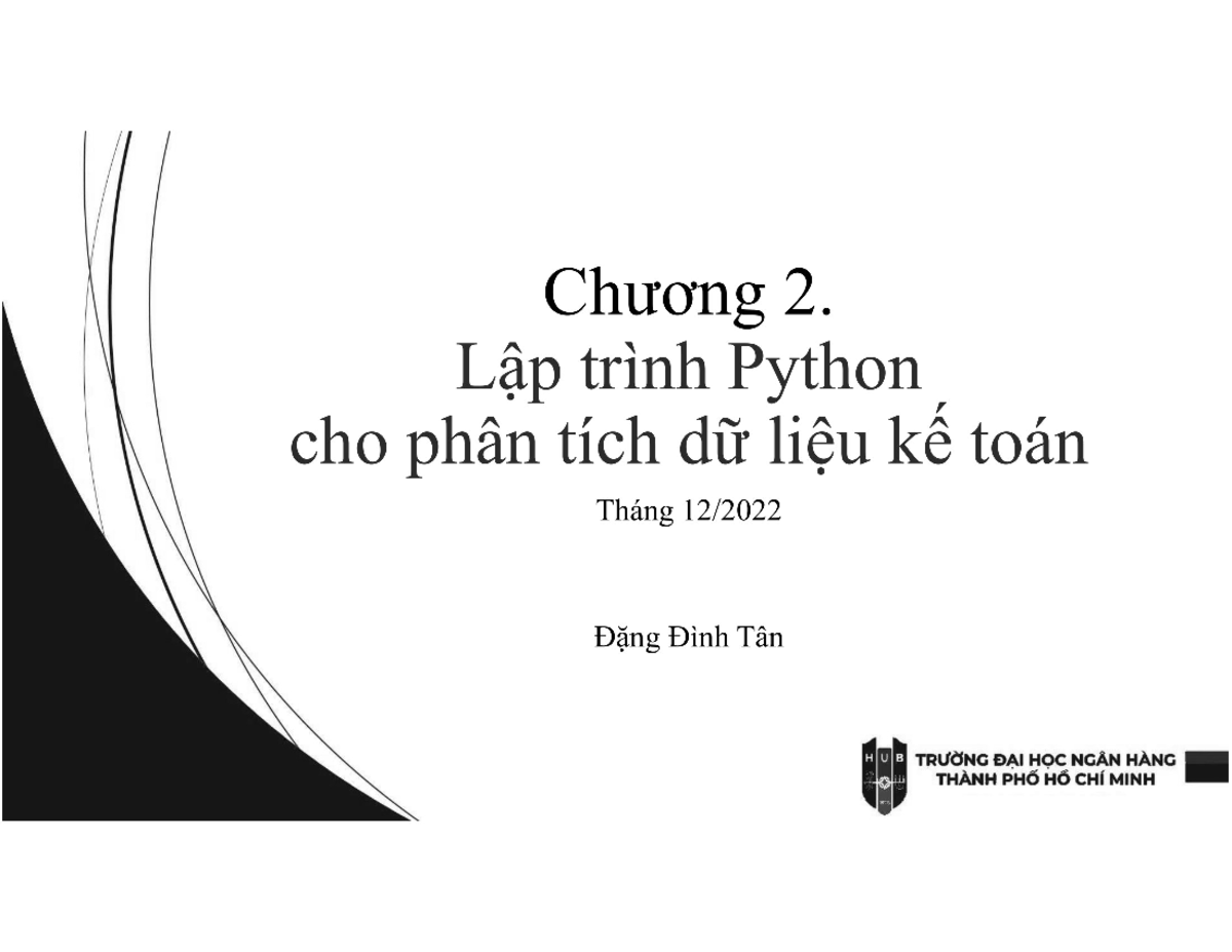 C2 Python - Cơ sở dữ liệu - Studocu
