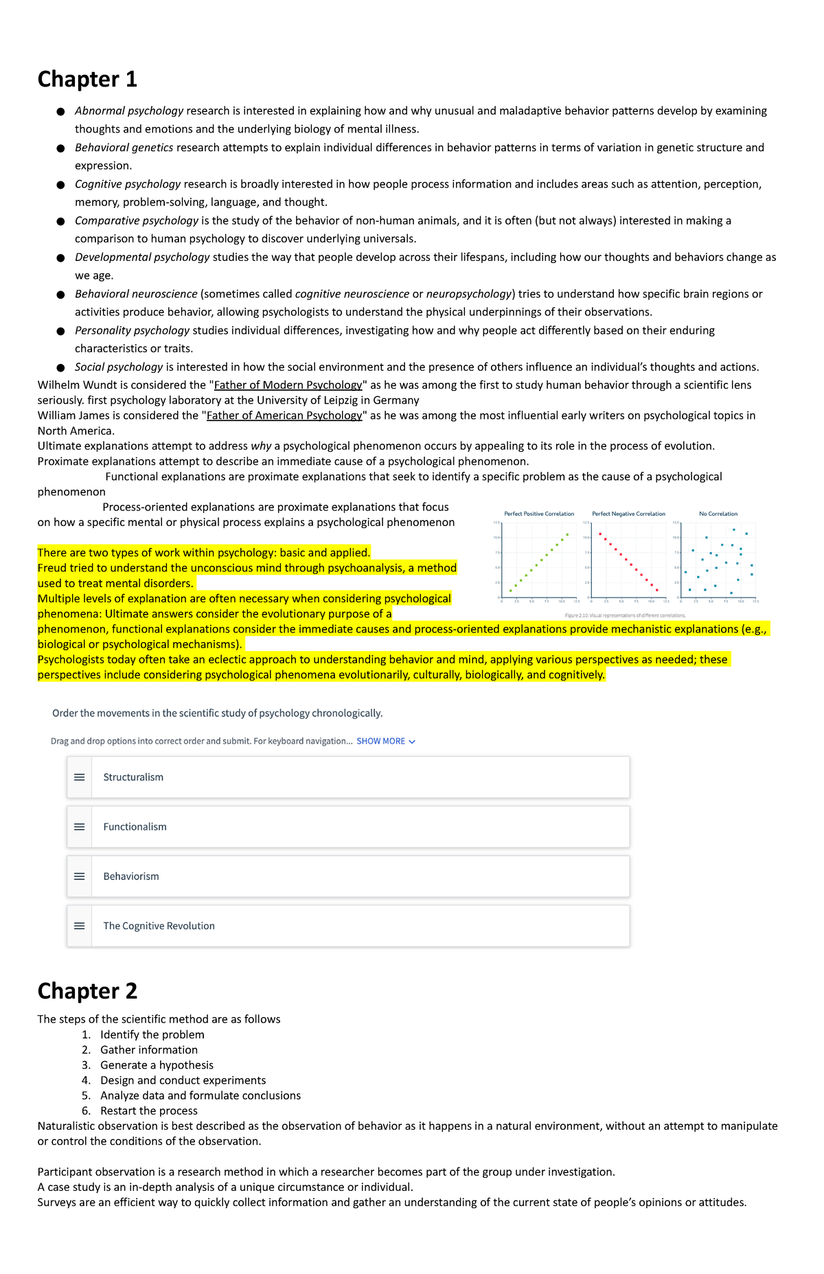 Psych Notes - Chapter 1 Abnormal psychology research is interested in ...