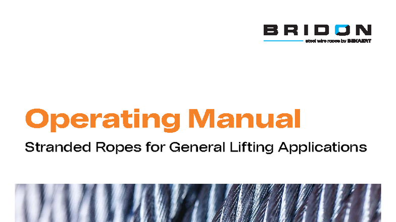 Operating Manual for Stranded Ropes in Lifting Applications (EWRIS ...