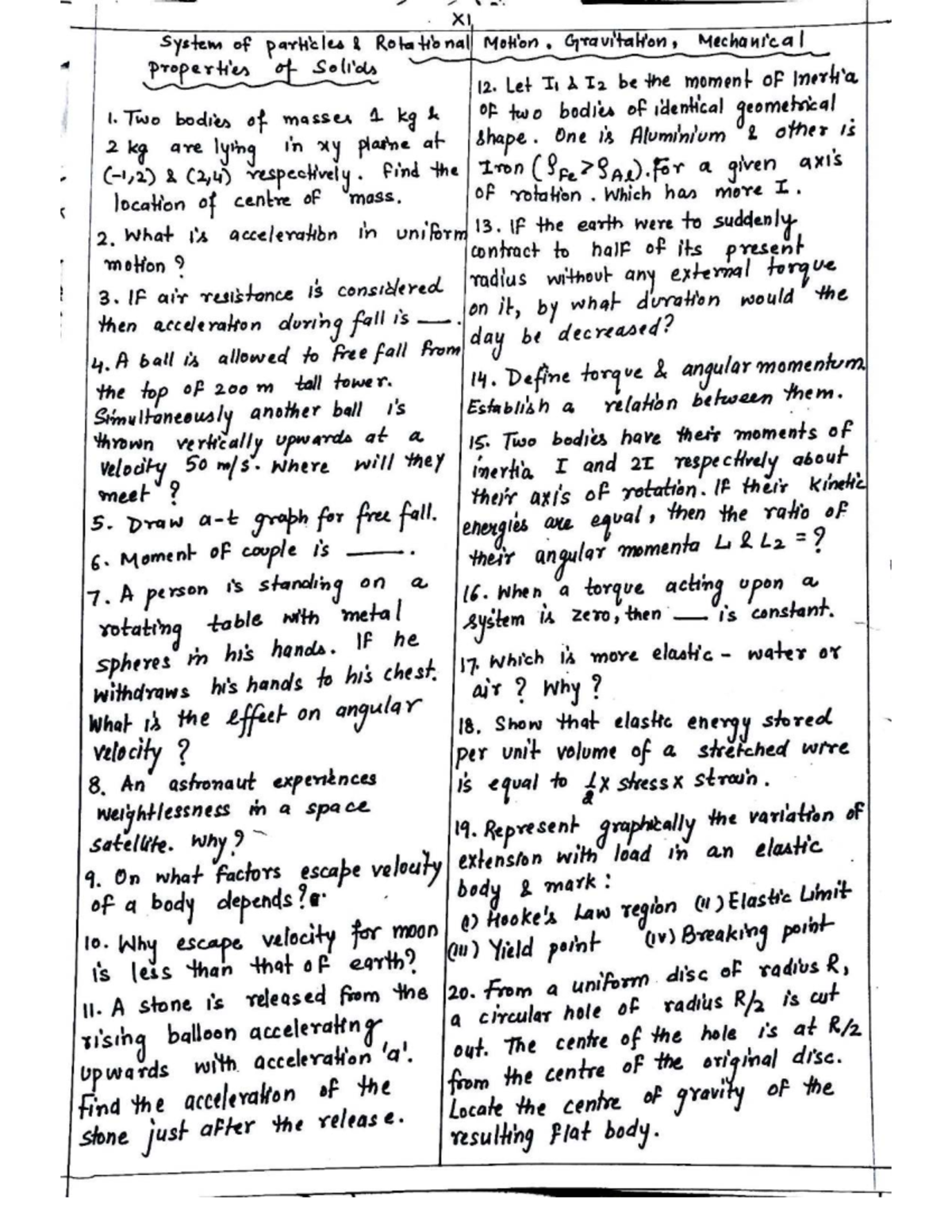 Worksheet 3: Physics Concepts from Chapters 6, 7, and 8 - Studocu