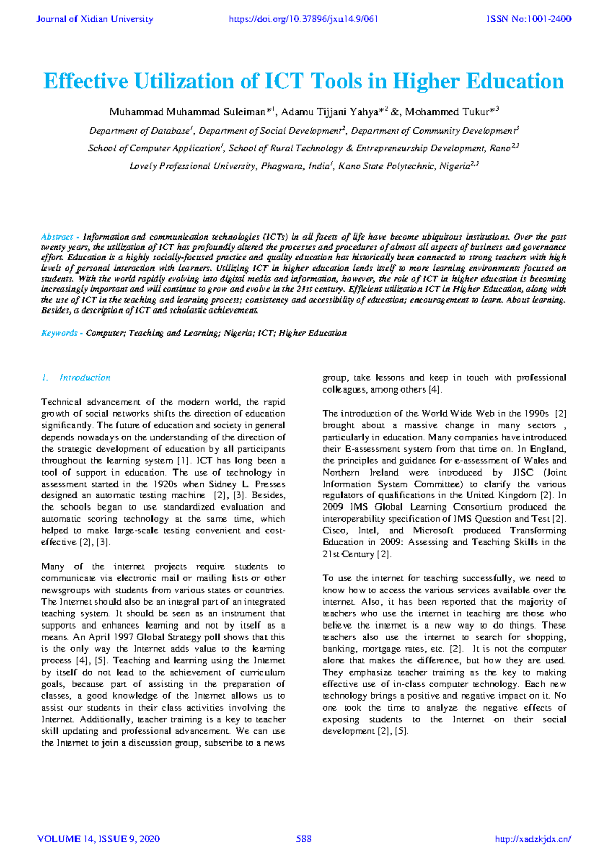 Enhancing Higher Education Through Effective ICT Utilization - Studocu