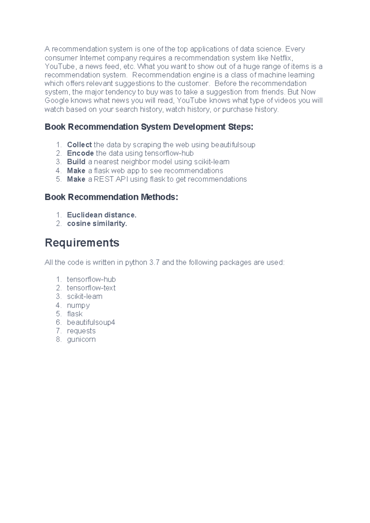 CS 101: Building a Recommendation System with Python and ML Techniques ...