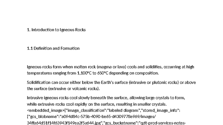 Geo Study Guide: Igneous Rocks and Volcanoes (Final Exam) - Studocu
