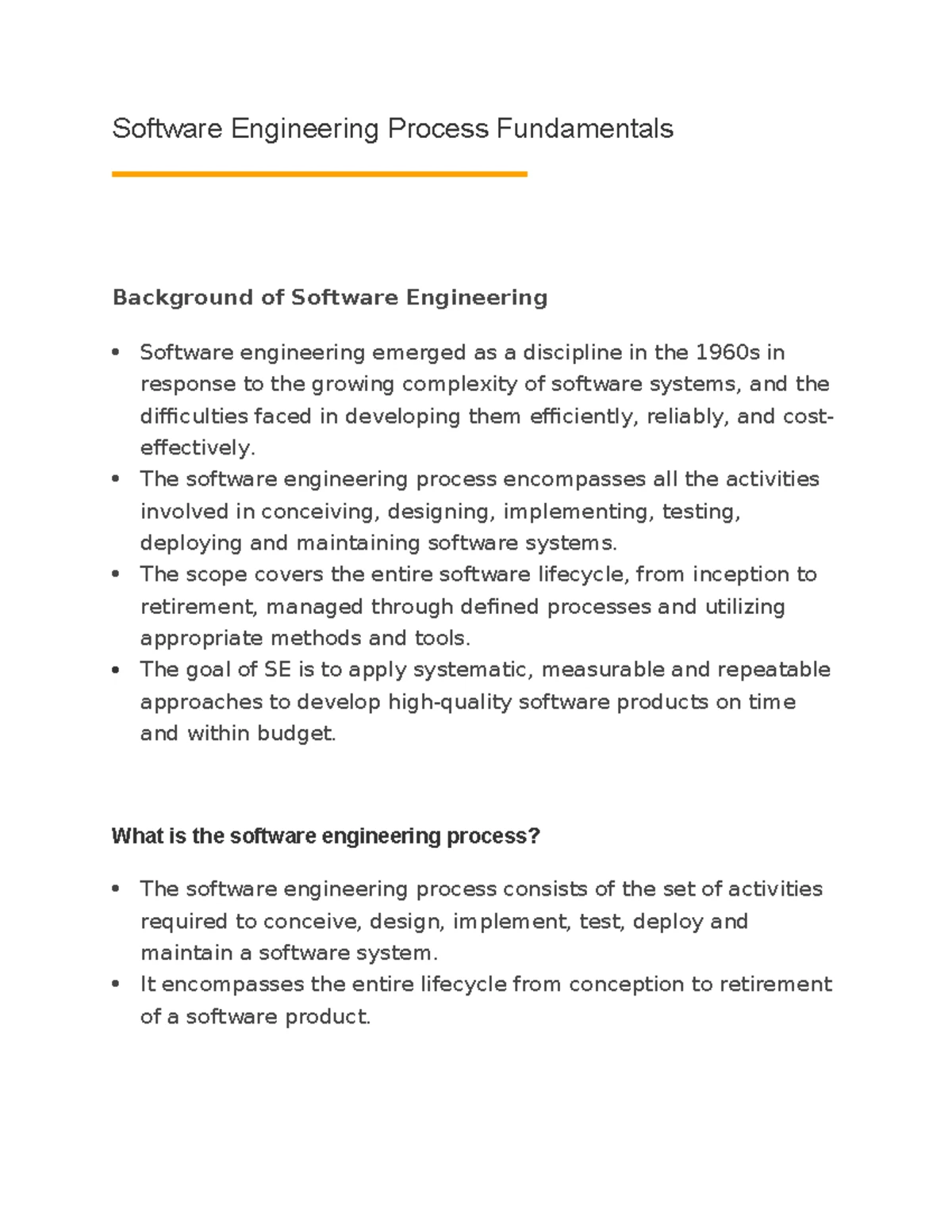 SRS and Software Engineering Process - Software Requirements ...