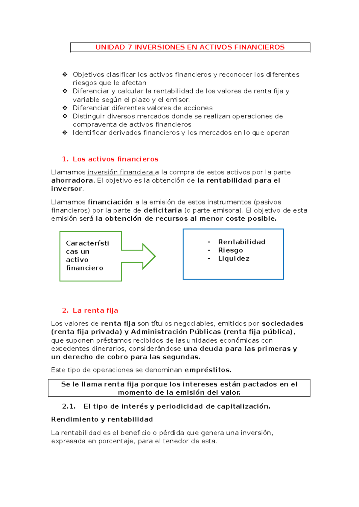 Unidad 7 Inversiones EN Activos Financieros - UNIDAD 7 INVERSIONES EN ...