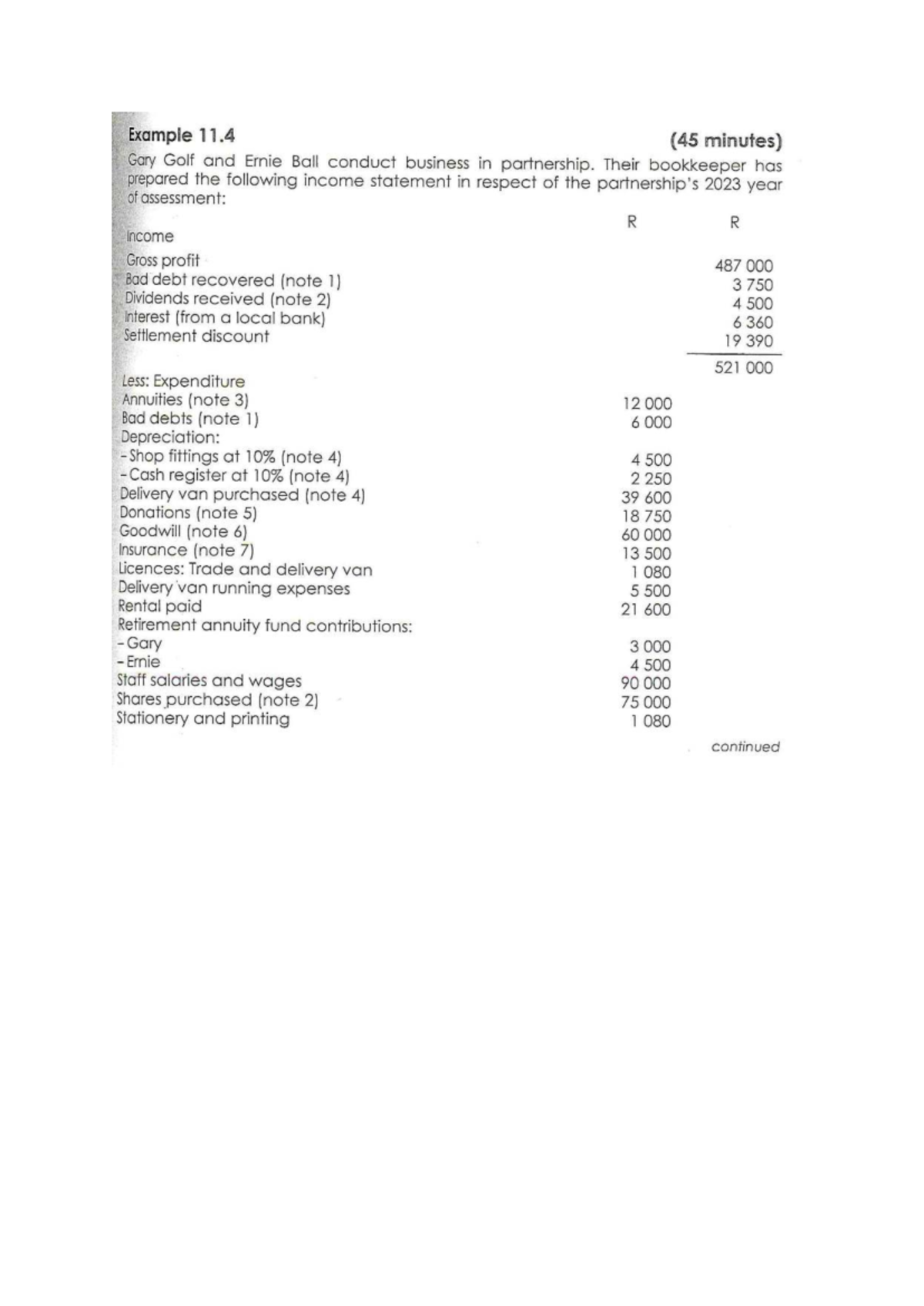 Partnerships Practice Question: Income Statement Analysis 2023 - Studocu