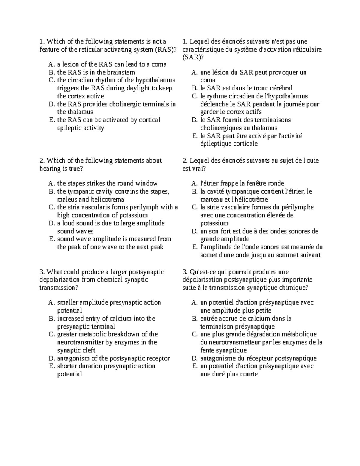 ANP 1106 Midterm 2 Study Guide and Practice Questions - Studocu