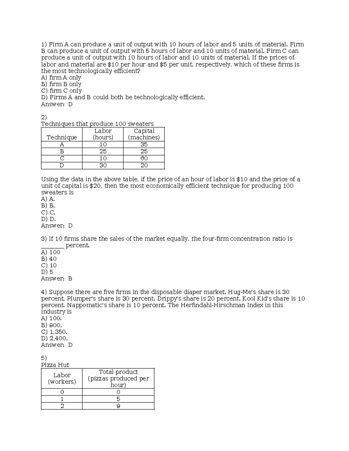 Microeconomics Final Exam Study Guide with Solutions (ECO 101) - Studocu
