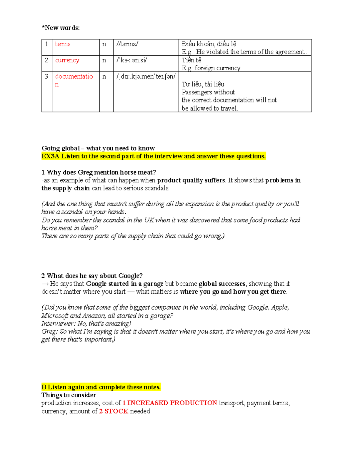 BW4-P3: Key Terms on Currency & Documentation for Global Expansion ...