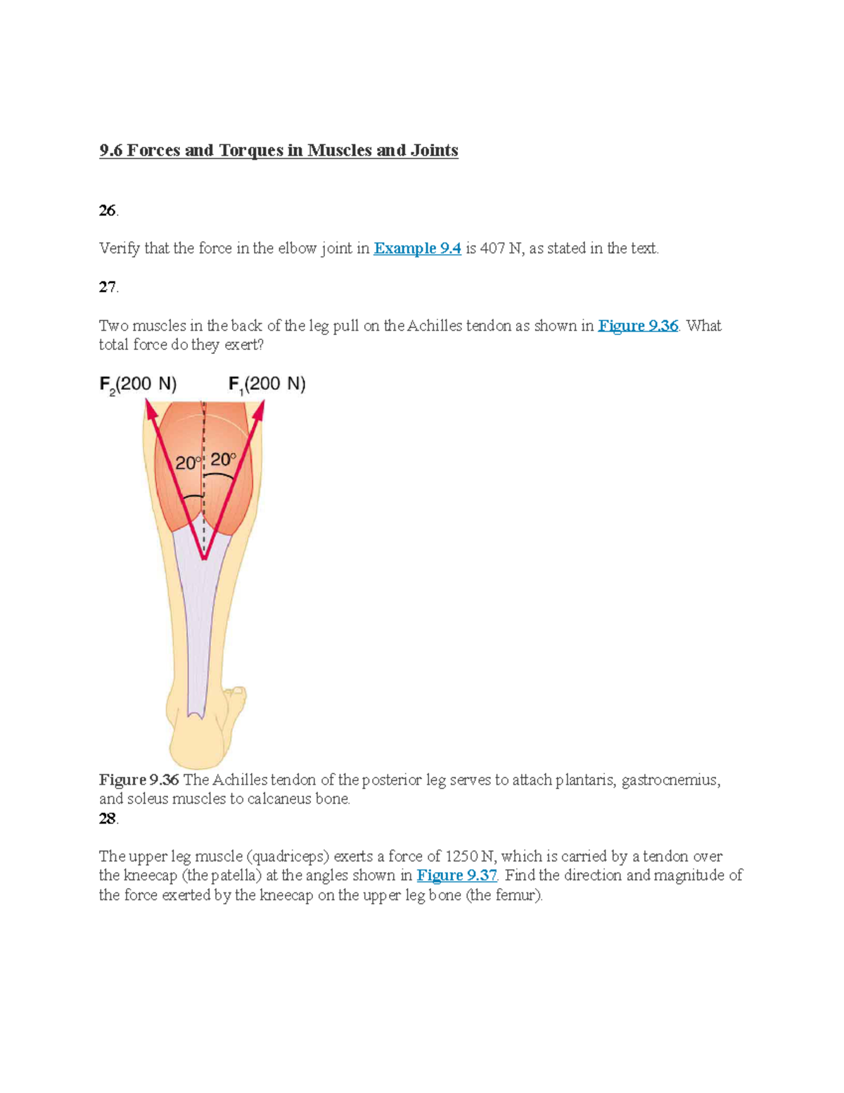 Physics 2023 Lecture Notes: Forces & Torques in Muscles & Joints - Studocu