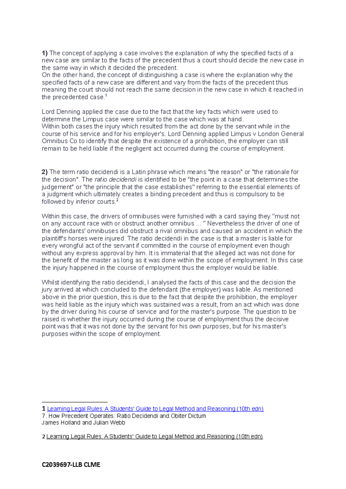 CMLE Exam Answer - 1) The concept of applying a case involves the ...