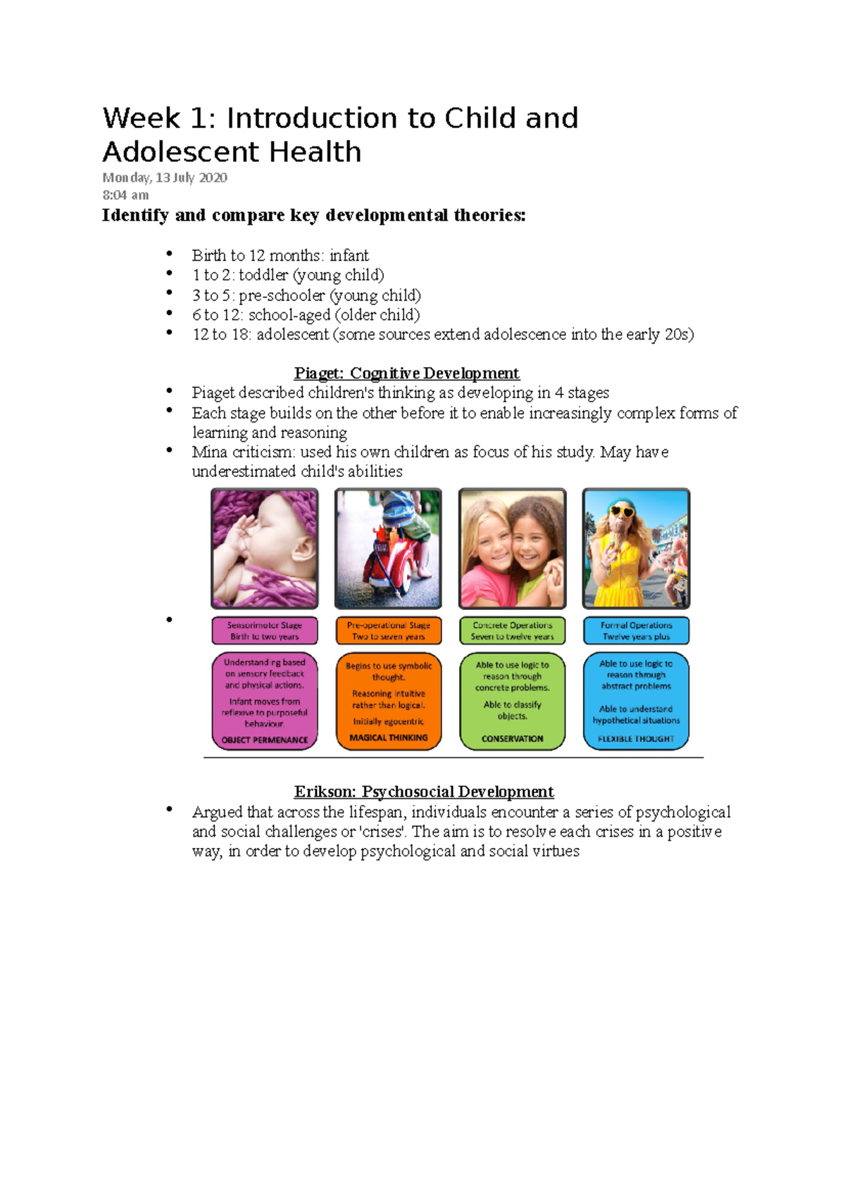 Introduction to Child and Adolescent Health - Week 1: Introduction to ...
