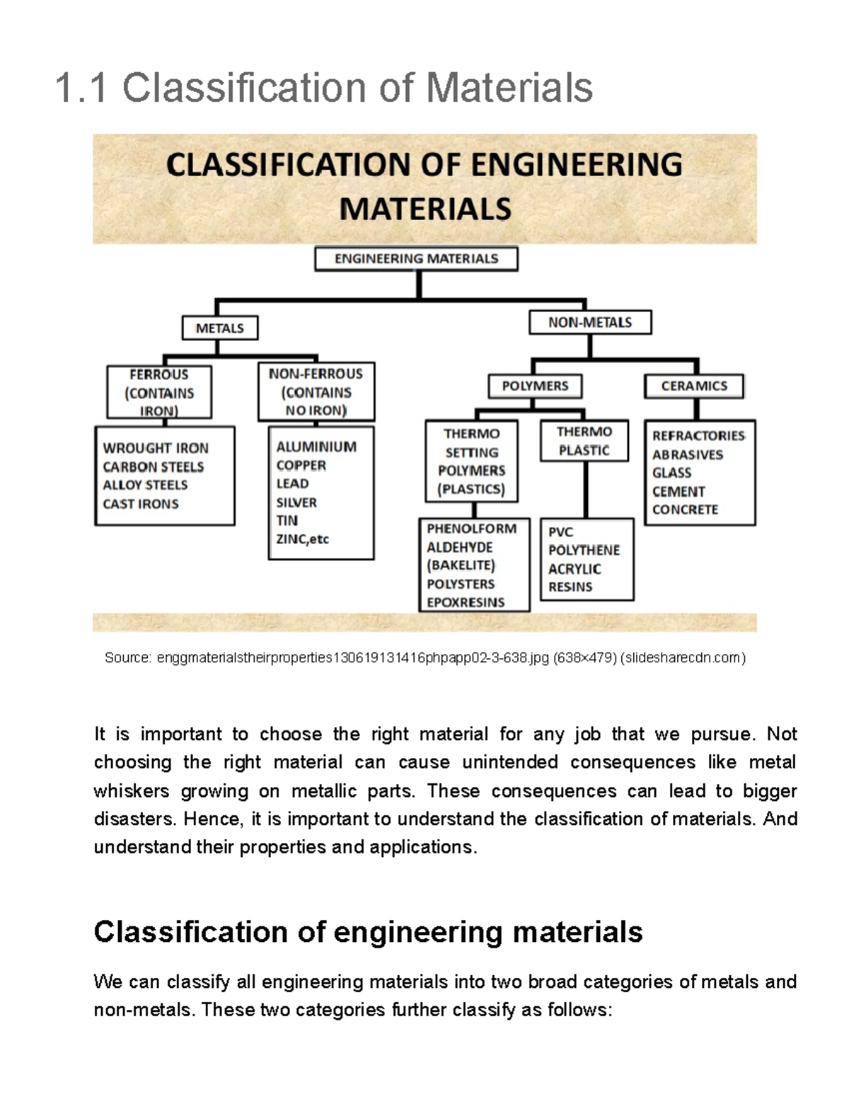 Classification of Materials in ME 006 - Materials Engineering - Studocu